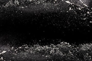 White powder explosion on black background. Colored cloud. Colorful dust explode. Paint Holi.