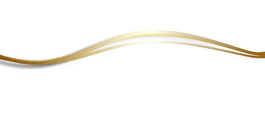 Gold Schwung Welle Wellen Band Banner Hintergrund