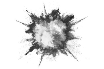 particles of charcoal on white background,abstract powder splatted on white background,Freeze...
