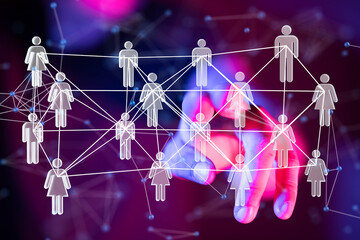 organization network team concept networking.