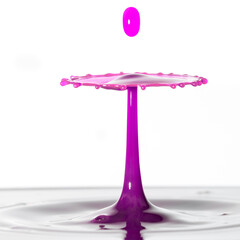 Beautiful abstract unique water drop splash photography images with vibrant colorful water collisions captured using high speed flash technique