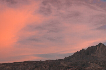sunset over the mountains