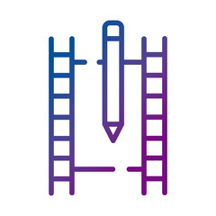 video tape record with pen content gradient style icon