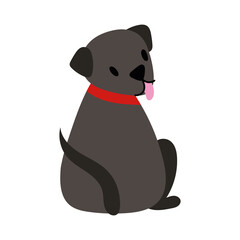 cute dog pet hand draw style icon