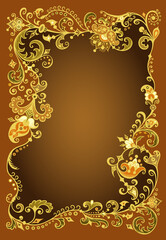 Vector abstract ornamental nature vintage border