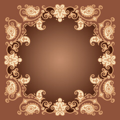 Vector ornamental nature vintage frame