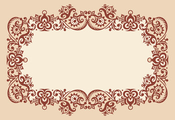 Vector ornamental nature vintage frame