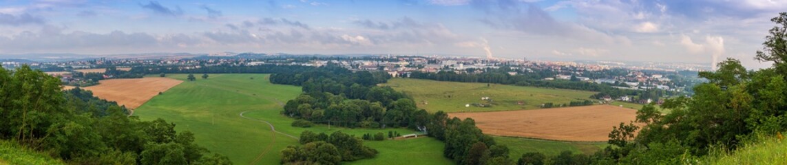 Fototapeta na wymiar Panorama of Koterov lookout, view of Pilsen