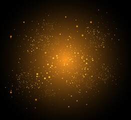 Beautiful sparkles shine on a bright background with flickering lights vector graphics.
