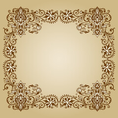Vector ornamental nature vintage frame