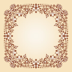 Vector ornamental nature vintage frame