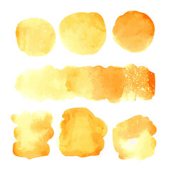 Watercolor autumn abstract hand painted background. Vector illustration.