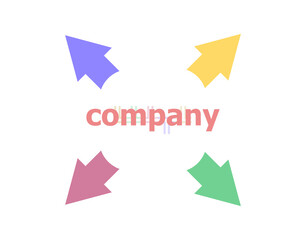 Text Company. Business concept . Arrow with word company