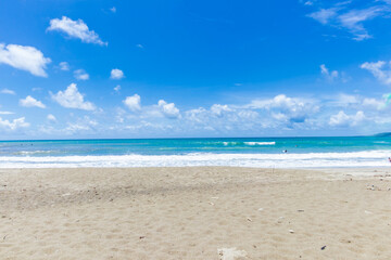 Fototapeta na wymiar Beautiful beach in Yucun Park, Manzhou Township, Pingtung County, Taiwan
