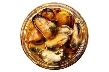 mussels in a jar