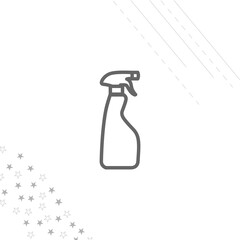 wiping sprayer isolated line icon for web and mobile