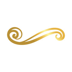 elegant border frame decoration golden gradient style icon