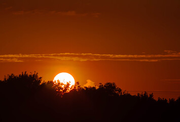 sunset in the mountains