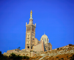 Obraz premium Architektur, Notre-Dame De La Garde, Marseille, Frankreich