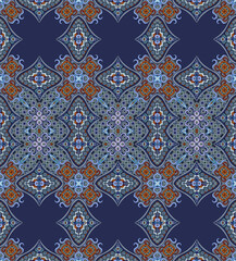 Vector ethnic ornamental nature seamless pattern