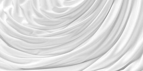 White pleated cloth background, 3d rendering.