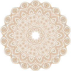 Vector ethnic round ornamental illustration.