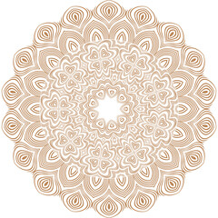 Vector ethnic round ornamental illustration.