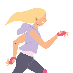 Isolated woman skating vector design