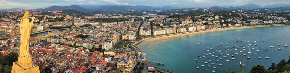 Obraz premium San Sebastian, city of Basque Country. Spain. Drone Photo