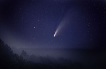 Comet Neowise photographed in Northern Ontario Canada July 17th 2020.
