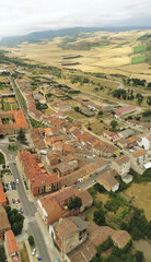 Aerial view in little village of La Rioja,Spain. Drone Photo
