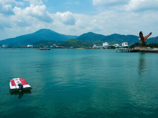 Small Motorboat in Kuah Bay, Langkawi, Malaysia