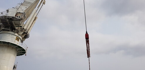 Obraz premium Crane during subsea construction 