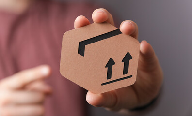 Fast delivery service app on smartphone