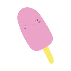 sweet ice cream in stick hand draw style