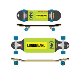 Skateboard vector illustration (Use for stickers, t-shirt, decals typography,logos and design elements)