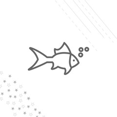 fish isolated line icon for web and mobile