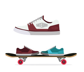 Skateboard with skateboard shoe