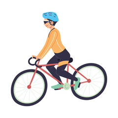 Fototapeta premium Man riding bike vector design