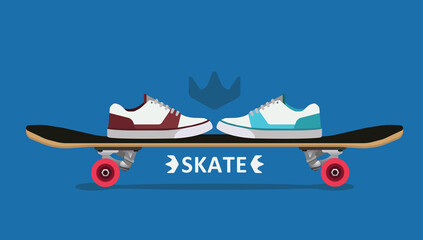 Skateboard with skateboard shoe