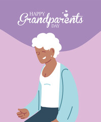 Grandmother of happy grandparents day vector design