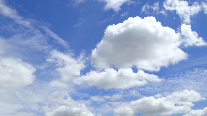 beautiful white clouds on blue sky