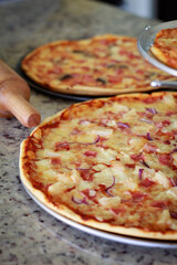 Homemade pizza traitional tasty food