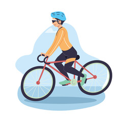 Fototapeta premium Man riding bike vector design