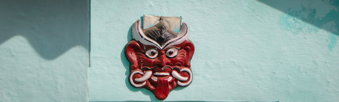 Drishti Bommai colourful talisman to ward off evil force. Home protection. South Indian culture