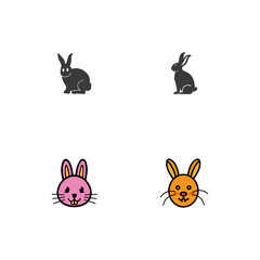 Rabbit vector icon illustration design