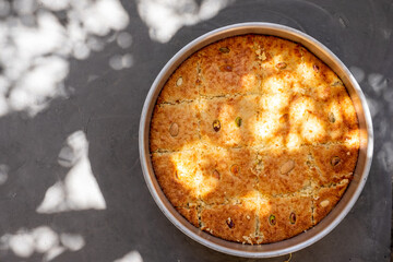 Hareeseh Arabic semolina cake