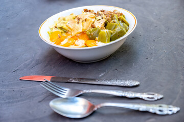 Chicken curry dish ready to be served