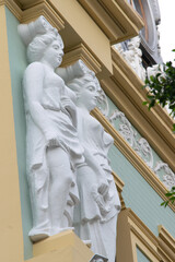 European architecture, statues from Santa Cruz de Tenerife, Spain