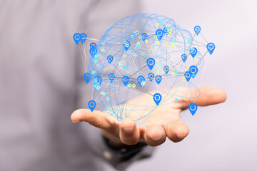 Digital Network and data concept.